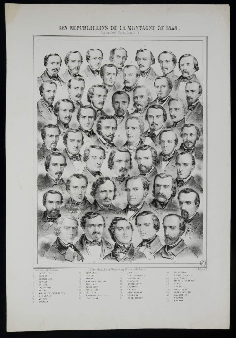 estampe LES REPUBLICAINS DE LA MONTAGNE DE 1848. 1967.170.8 Photo