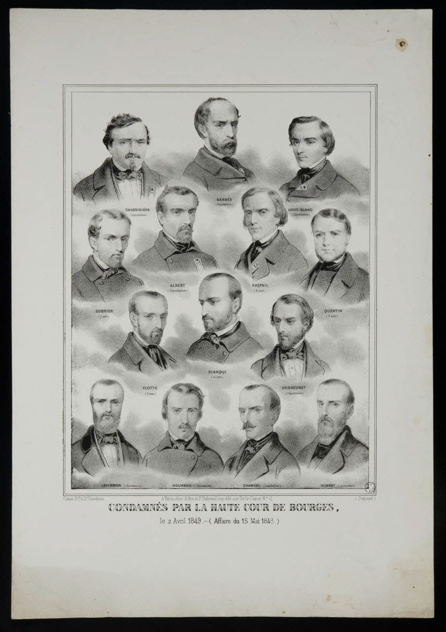 estampe CONDAMNES PAR LA HAUTE COUR DE BOURGES, 1967.170.9 Photo