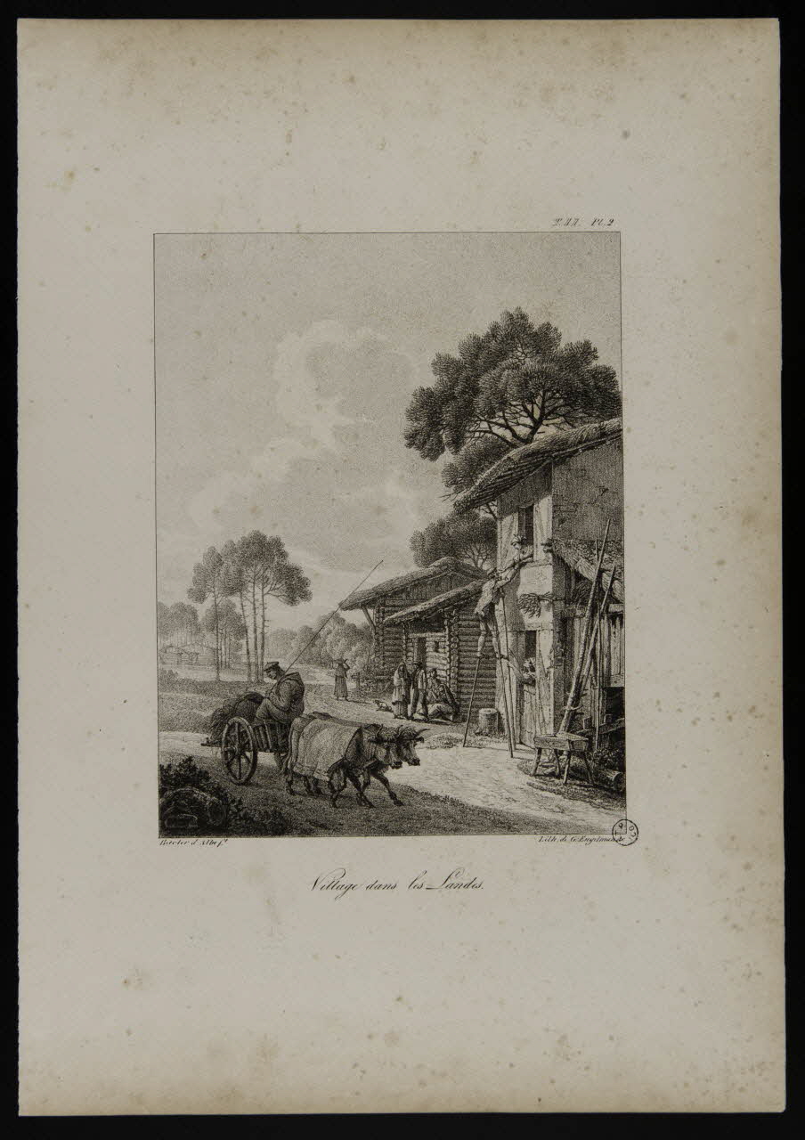 estampe Village dans les Landes. 1967.171.23 Photo