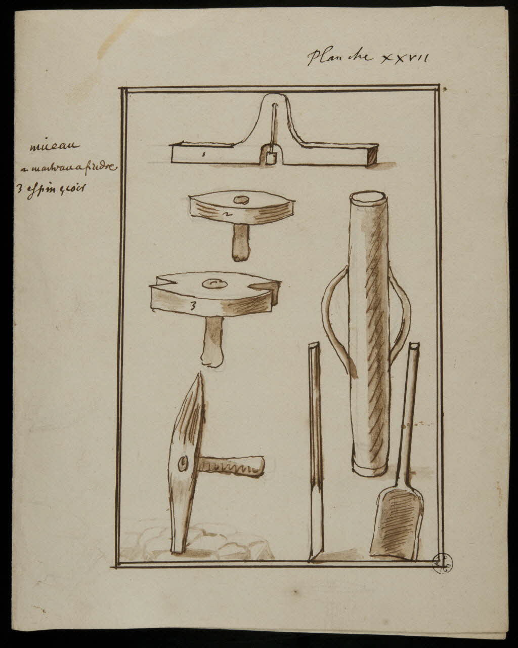 dessin Pièces et outils 1967.171.40.1 Photo