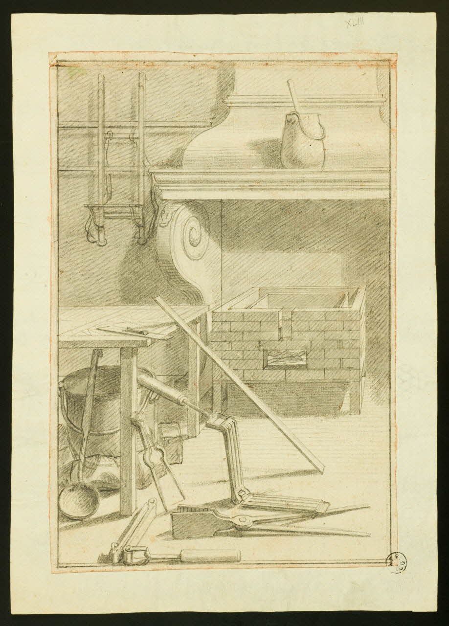 dessin Intérieur d'un atelier de vitrerie 1967.171.48 Photo
