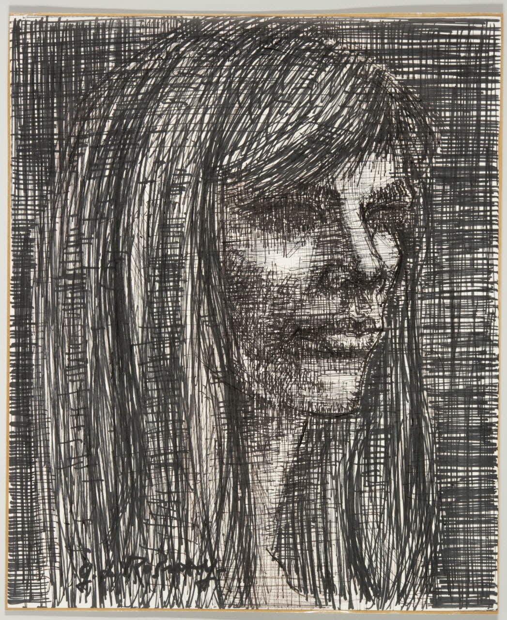 dessin " PORTRAIT DE FRANCOISE HARDY " 1967.177.33 Photo