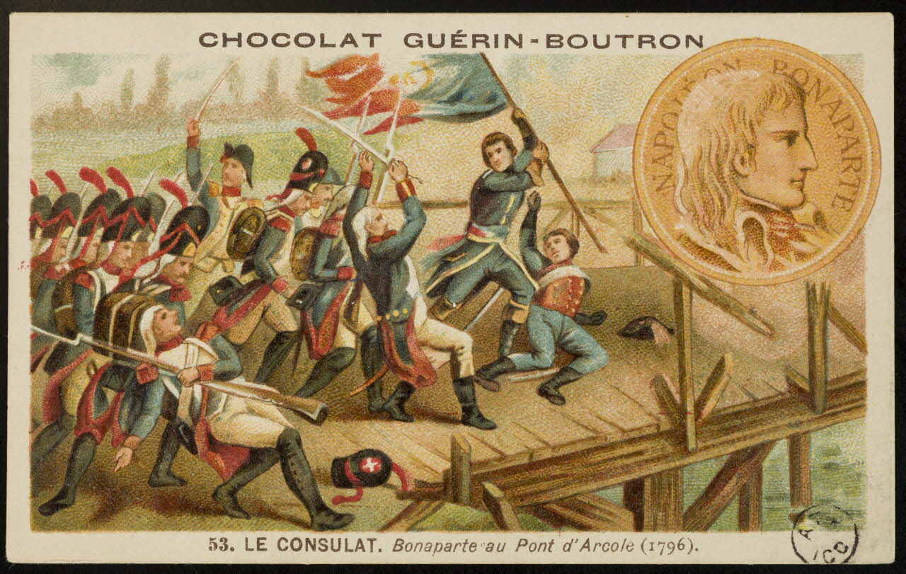 carte réclame 53. LE CONSULAT (...) Arcole (1796). 1967.183.21 Photo Mucem