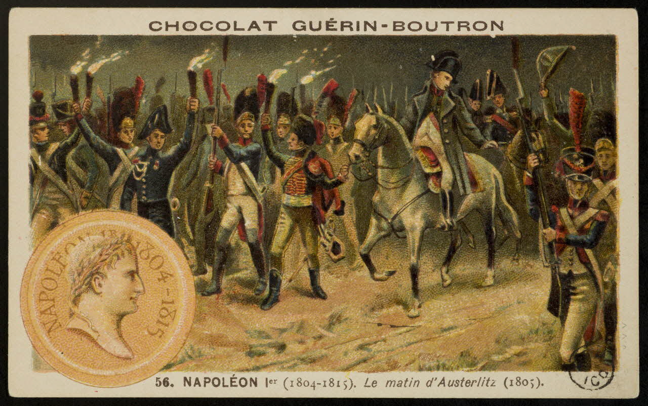 Baster & Vieillemard carte réclame 56. NAPOLEON Ier (...) Austerlitz (1805). France 1875-1900 1967.183.24 Photo Mucem