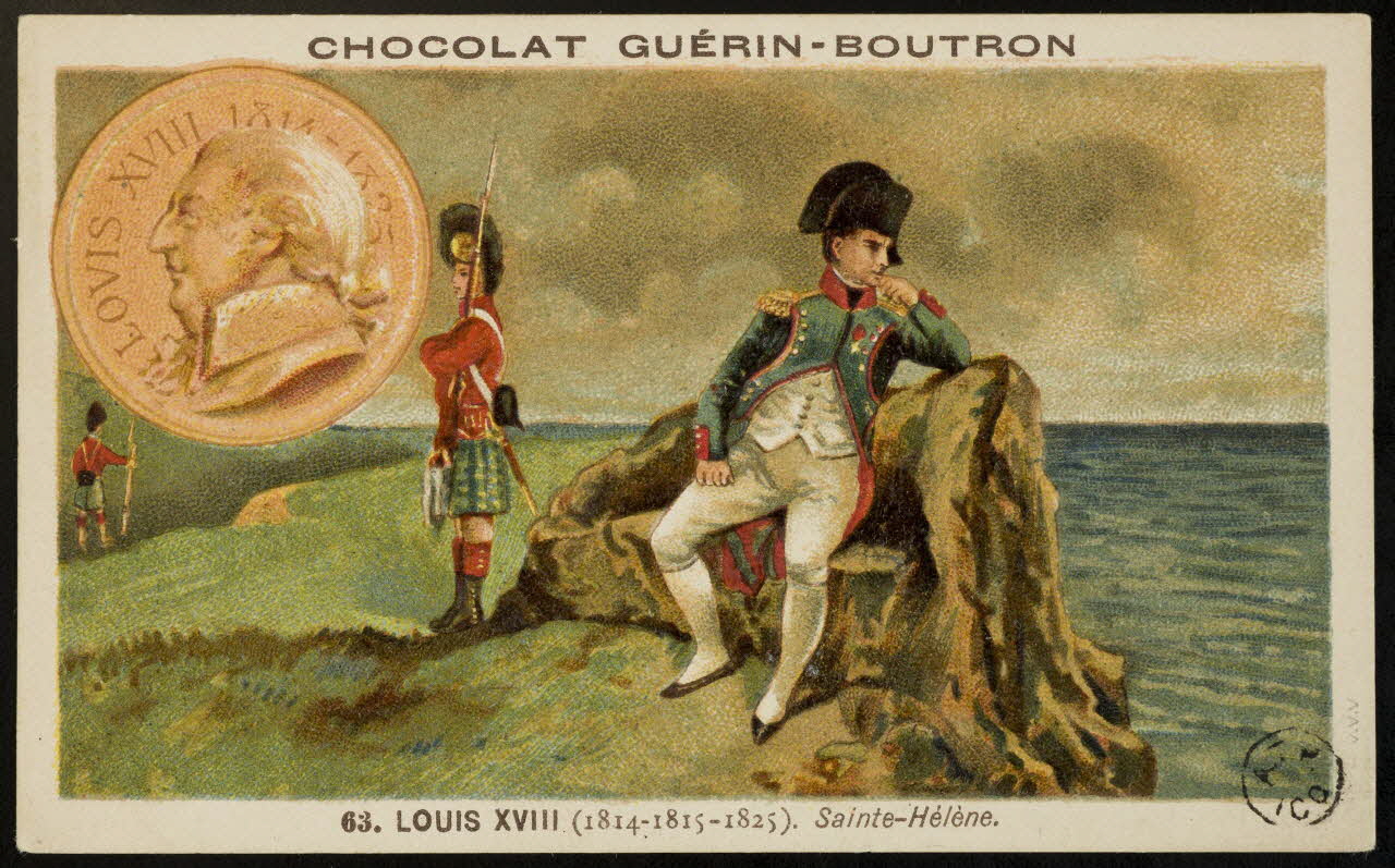 carte réclame 63. LOUIS XVIII (...) Sainte-Hélène. 1967.183.31 Photo Mucem