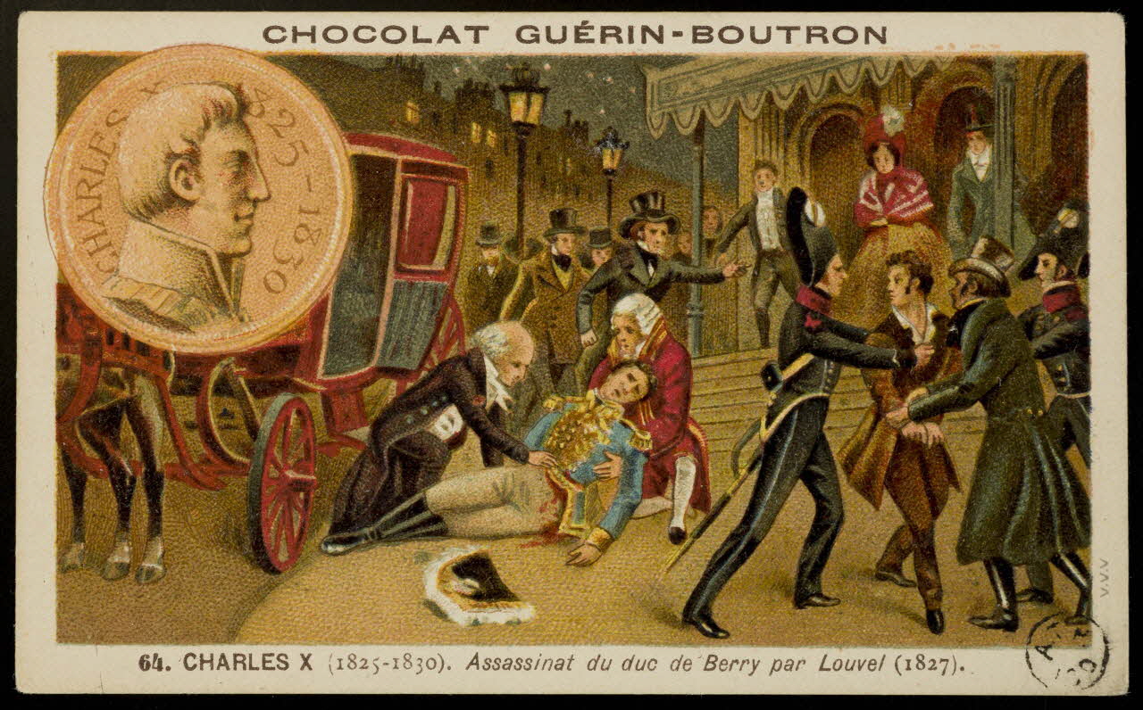carte réclame 64. CHARLES X (...) Louvel (1827). 1967.183.32 Photo Mucem