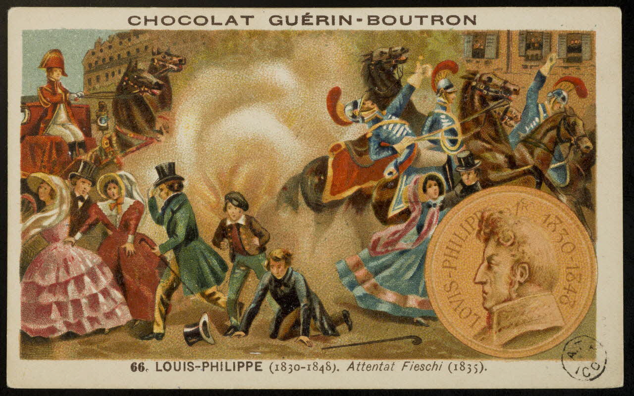 carte réclame 66. LOUIS-PHILIPPE (...) Fieschi (1835). 1967.183.33 Photo Mucem