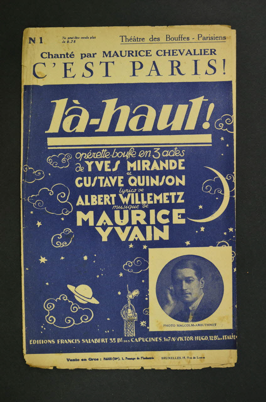 Yves Mirande ; Maurice Yvain ; Gustave Quinson ; Albert Willemetz ; Francis F. Salabert chanson petit format Île-de-France, France 1923 1965.176.37 Photo Mucem