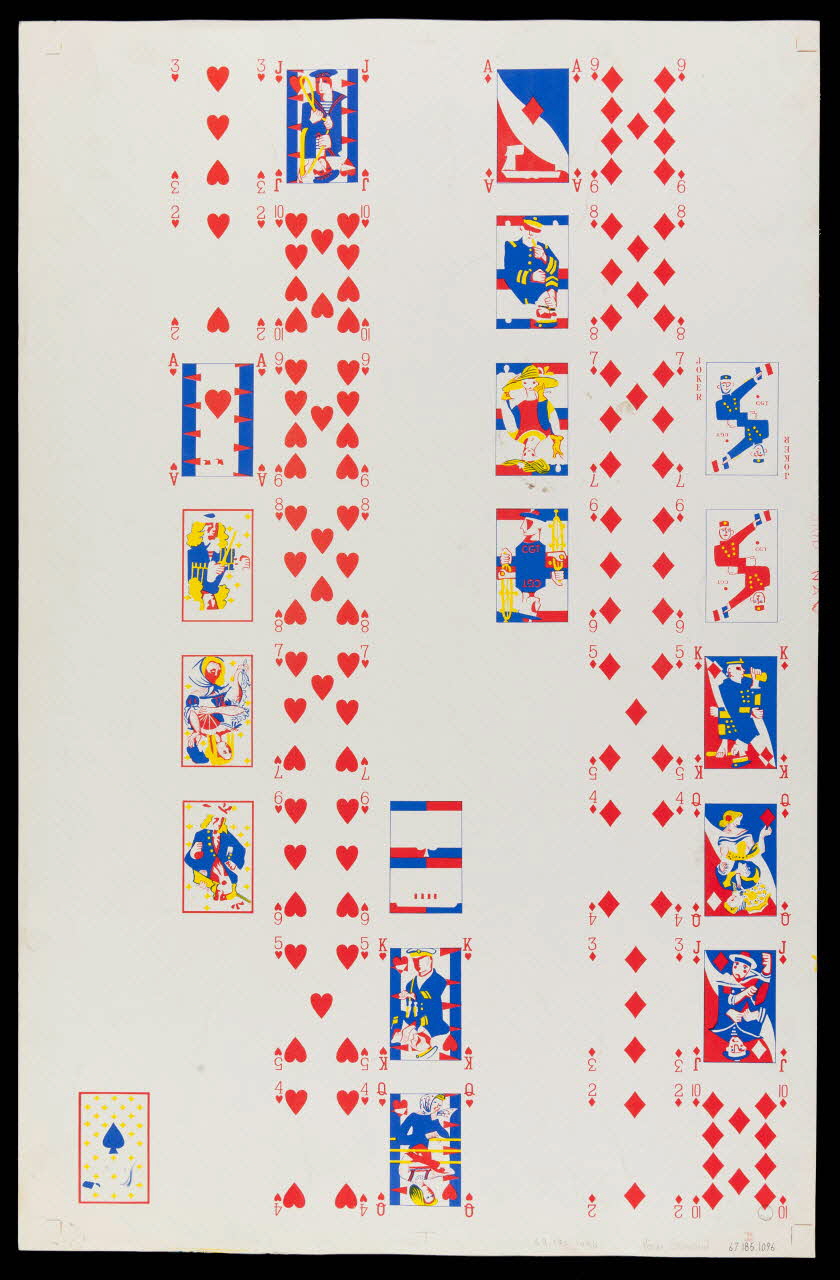 estampe Planche de cartes à jouer 1967.185.1096  Photo