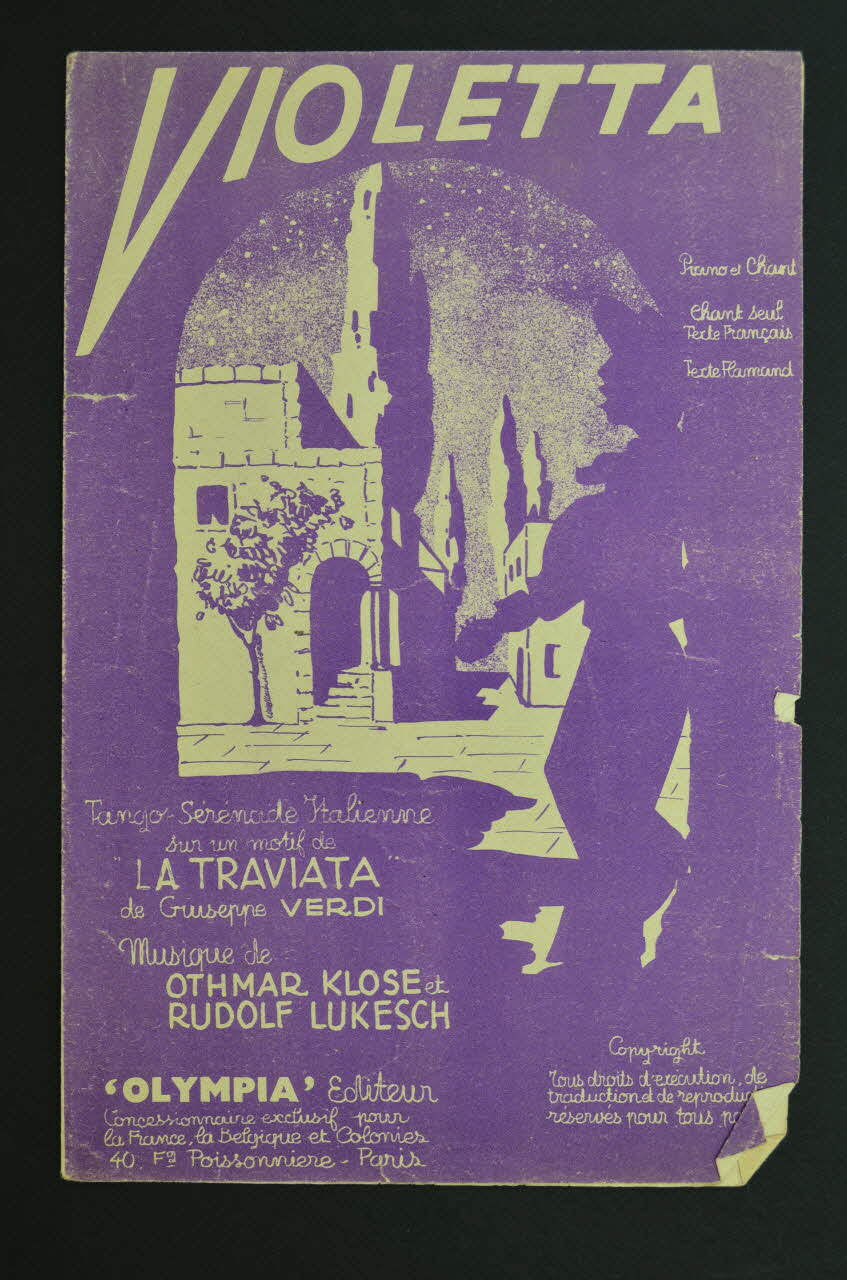 Rudi Lukesch ; Othmar Klose ; P Ampère ; Olympia chanson petit format Île-de-France, France 1936 1966.190.62 Photo Mucem