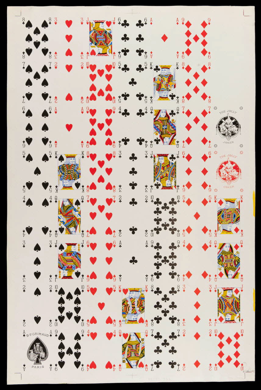 estampe Planche de cartes à jouer 1967.185.1142  Photo
