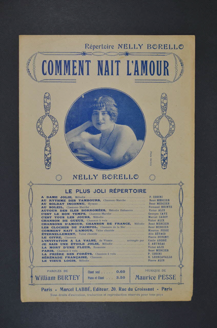 chanson petit format 1966.190.76 Photo Mucem