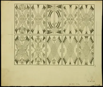 estampe Modèle d'ornementation de cartes à jouer 1967.185.1256 Photo