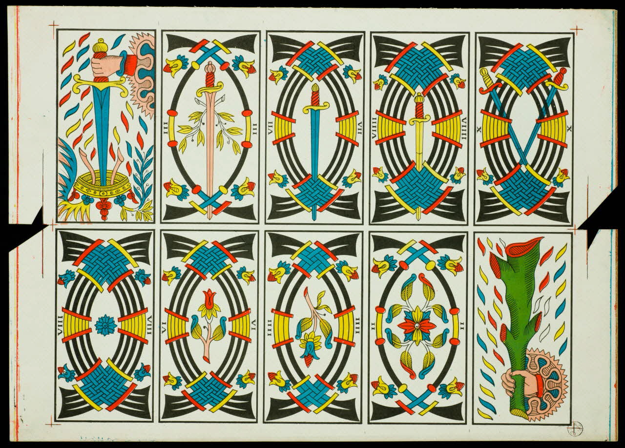 estampe Modèle d'ornementation de cartes à jouer 1967.185.1257.1 Photo