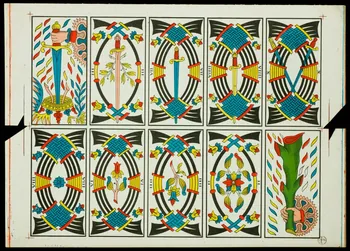 estampe Modèle d'ornementation de cartes à jouer 1967.185.1257.1 Photo