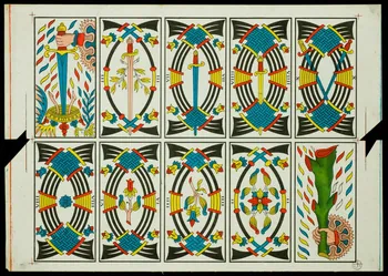 estampe Modèle d'ornementation de cartes à jouer 1967.185.1257.4 Photo