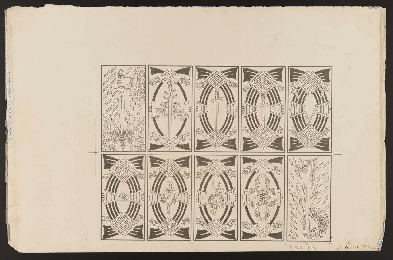 estampe Motifs de cartes à jouer 1967.185.1258 Photo