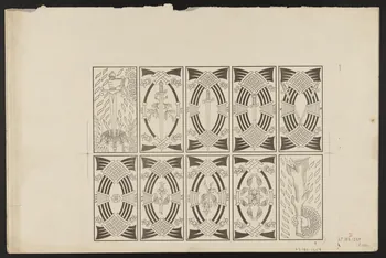 estampe Motifs pour le revers de cartes à jouer 1967.185.1259  Photo