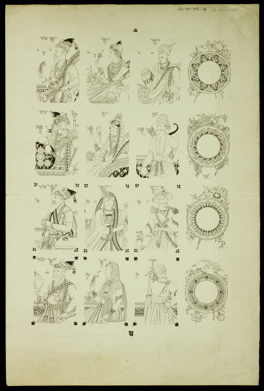 estampe Modèle de figures pour cartes à jouer 1967.185.1315 Photo