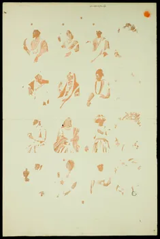 estampe Modèle de figures pour cartes à jouer 1967.185.1318 Photo