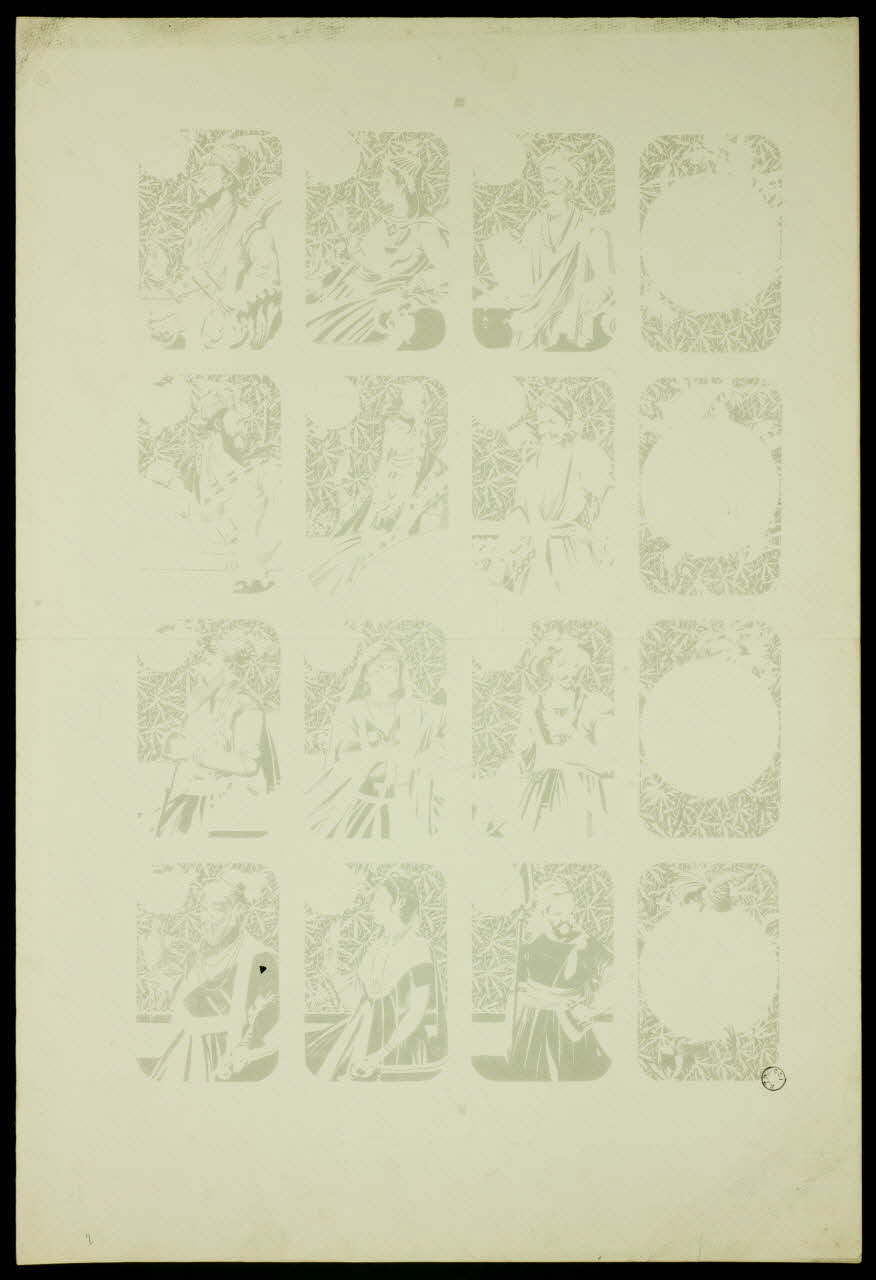 estampe Modèle de figures pour cartes à jouer 1967.185.1319 Photo