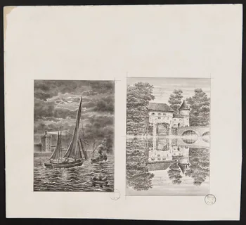 estampe Navigation de nuit et moulin à eau. 1967.185.1346.3 Photo