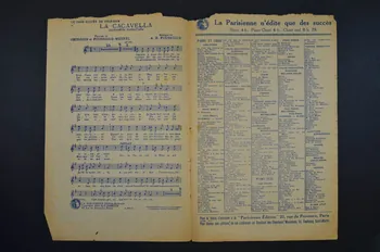 Charles Chobillon ; A.H. Poussigue ; Georgius ; Henry Moreau ; Meyrel ; La Parisienne, Edition Musicale; chanson petit format Île-de-France, France 1925 1965.176.9 Photo Mucem