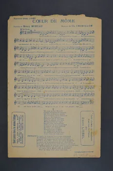 Charles Chobillon ; A.H. Poussigue ; Georgius ; Henry Moreau ; Meyrel ; La Parisienne, Edition Musicale; chanson petit format Île-de-France, France 1925 1965.176.9  Photo Mucem