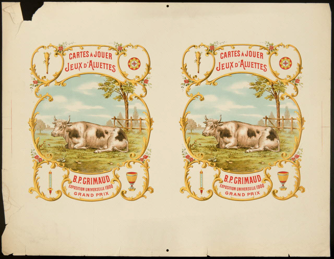 estampe CARTES A JOUER  JEUX D'ALUETTES 1967.185.1422.2 Photo