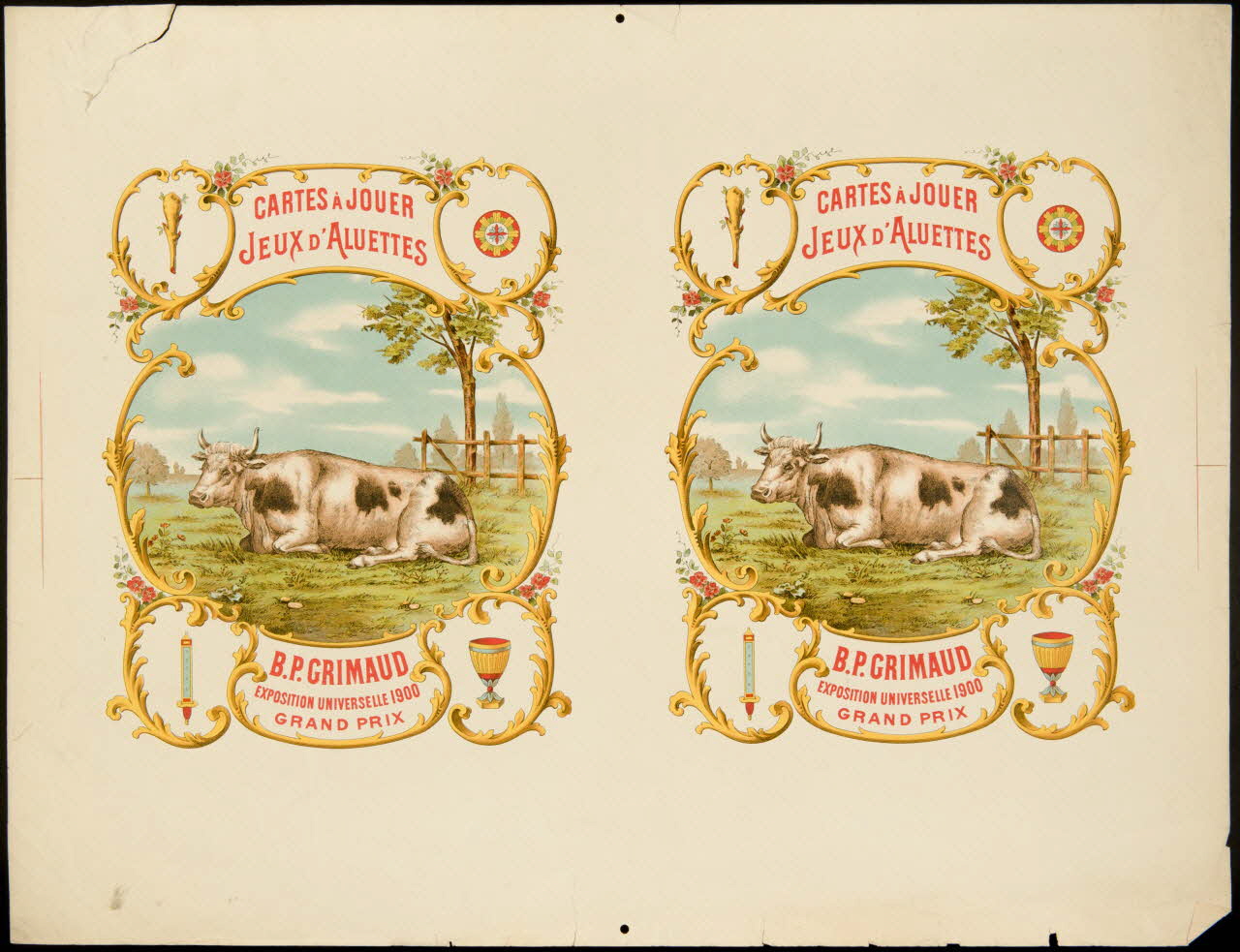 estampe CARTES A JOUER  JEUX D'ALUETTES 1967.185.1422.3 Photo