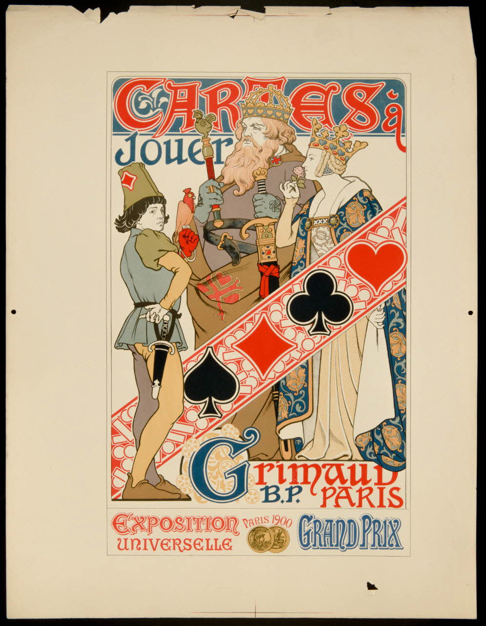 estampe CARTES à  Jouer  EXPOSITION  UNIVERSELLE PARIS 1900 1967.185.1424.2 Photo