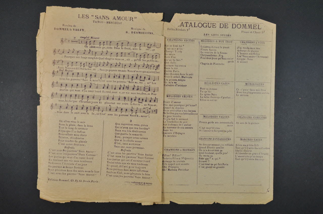 chanson petit format 1966.190.90 Photo Mucem