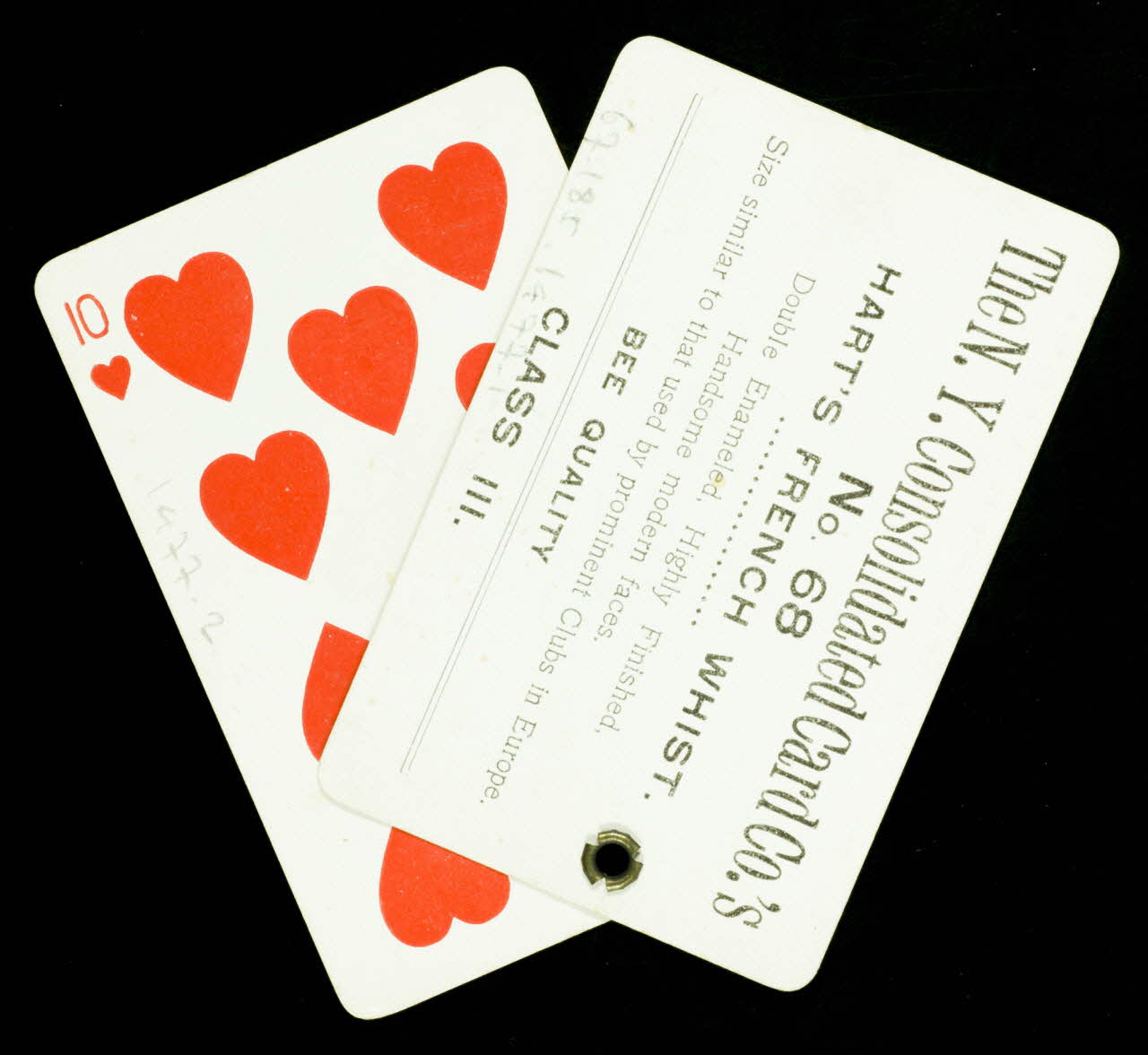 cartes à jouer The N.Y. Consolidated Card Co.'s  No. 68  HART's FRENCH WHIST. 1967.185.1477 Photo