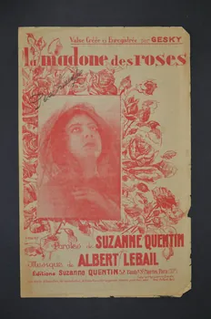 Suzanne Quentin ; Albert Lebail ; Paul Gesky chanson petit format Paris 10ème 1927 1965.177.107  Photo Mucem