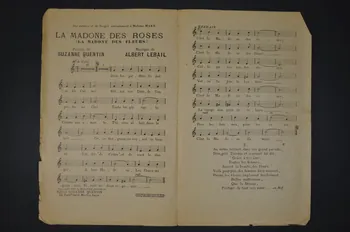 Suzanne Quentin ; Albert Lebail ; Paul Gesky chanson petit format Paris 10ème 1927 1965.177.107  Photo Mucem