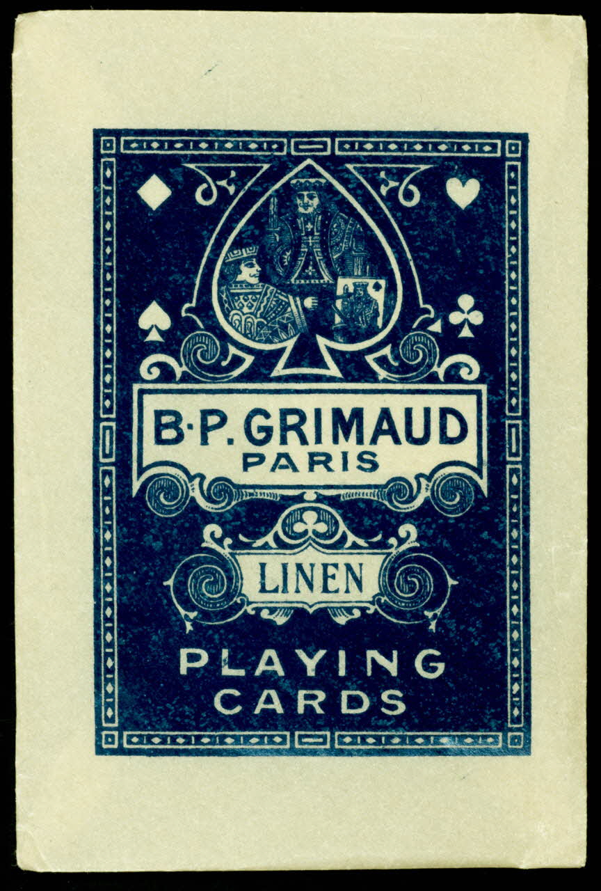 pochette B.P. GRIMAUD  PARIS  LINEN  PLAYING  CARDS 1967.185.1537 Photo