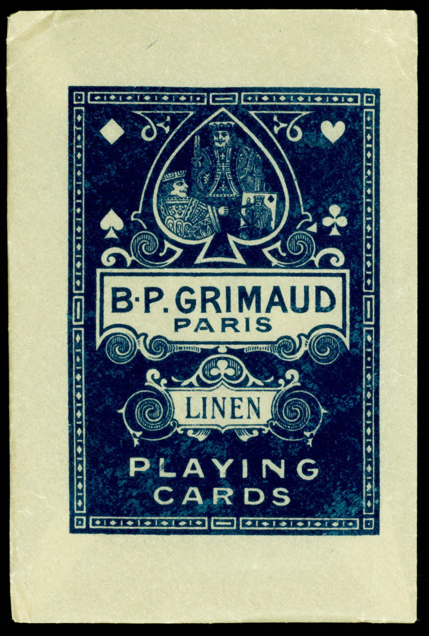pochette B.P. GRIMAUD  PARIS  LINEN  PLAYING  CARDS 1967.185.1539 Photo