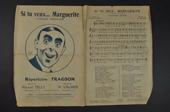 Vincent Telly ; Albert Valsien ; Harry Fragson ; Auguste Bosc chanson petit format Île-de-France, France 1913 1966.190.98  Photo Mucem