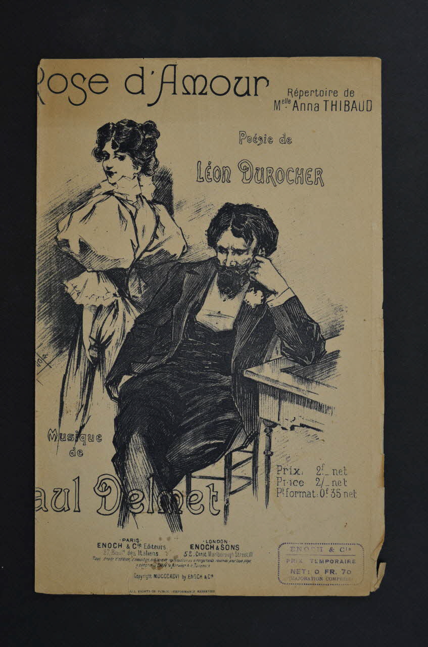 Léon Durocher ; Paul Delmet ; Enoch & Cie chanson petit format Île-de-France, France 1896 1965.177.110 Photo Mucem