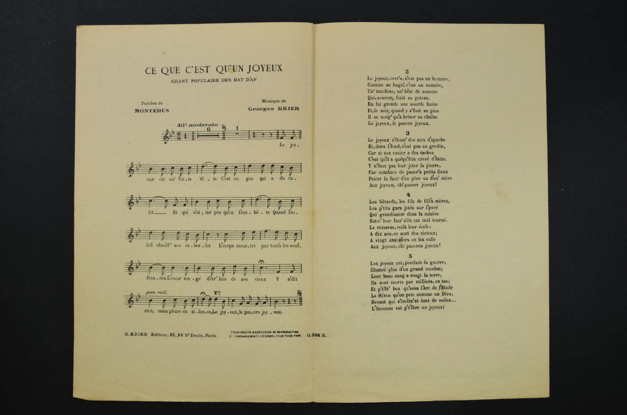 chanson petit format 1965.177.113 Photo Mucem