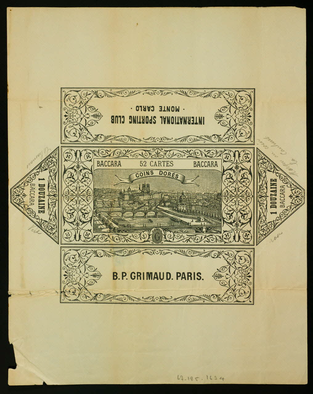 estampe BACCARA 52 CARTES BACCARA 1967.185.1634 Photo