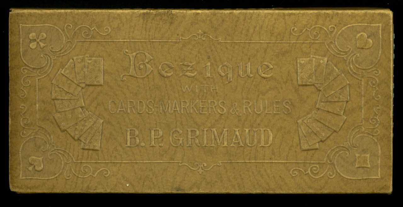 boîte de jeu Bezique  WITH  CARDS-MARKERS & RULES 1967.185.1645 Photo