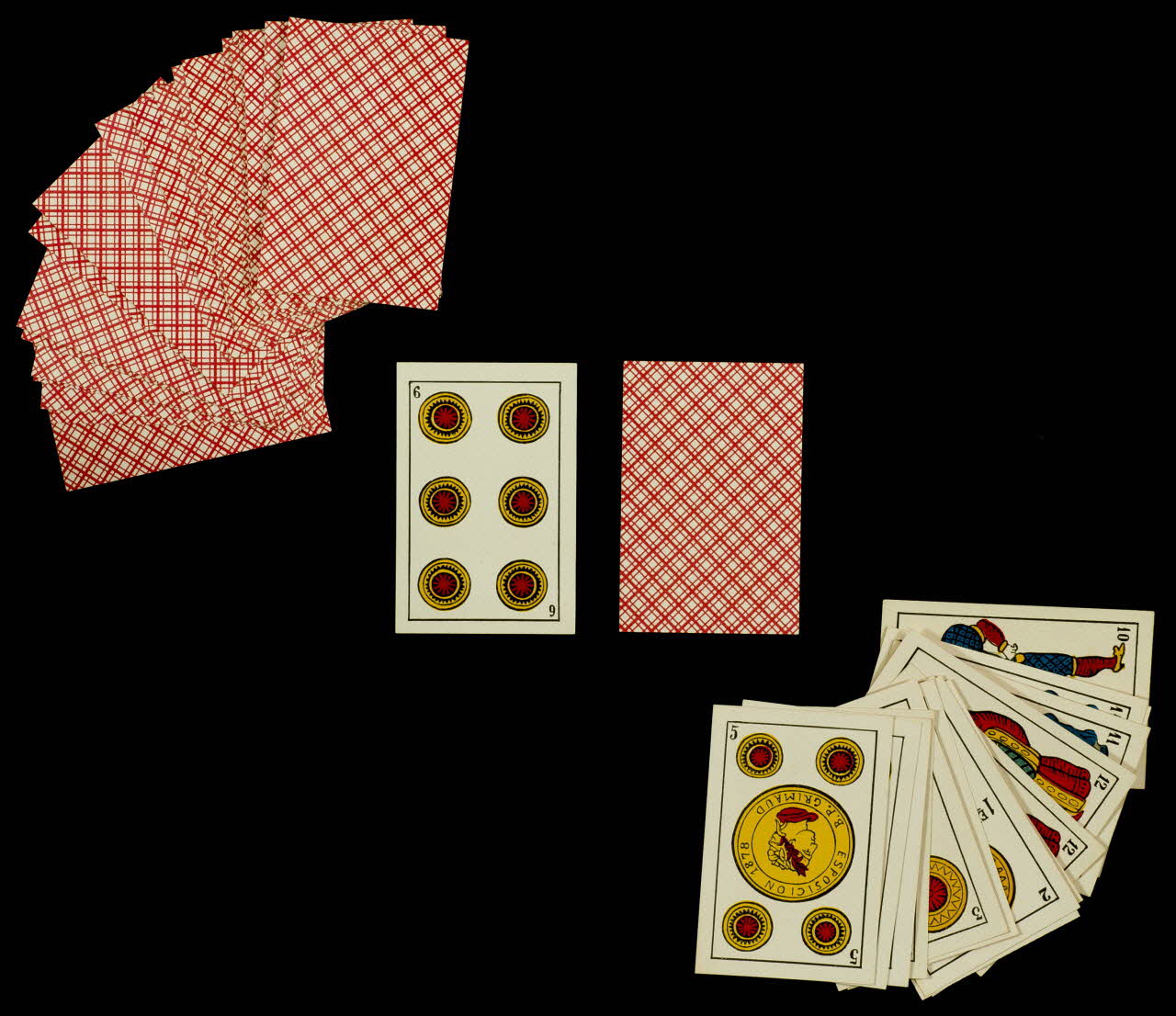 cartes à jouer Jeu de cartes à enseignes latines 1967.185.1651.1-51 Photo