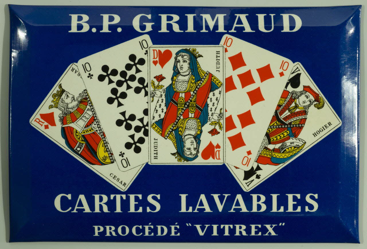 cartes à jouer B.P. GRIMAUD  CARTES LAVABLES  PROCEDE "VITREX" 1967.185.1753 Photo