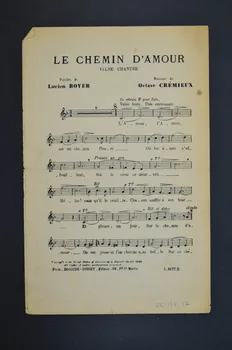 Roland GaëL ; Octave Crémieux ; Digoudé-Diodet; chanson petit format Île-de-France, France 1907 1966.192.17 Photo Mucem