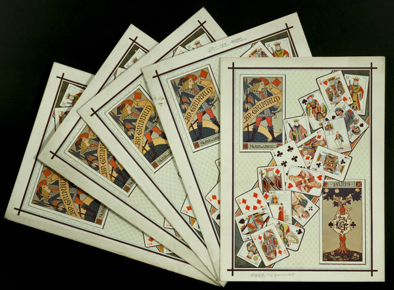 cartes à jouer BP. GRIMAUD  54. RUE de LANCRY.  .PARIS. 1967.185.1776.1/6 Photo