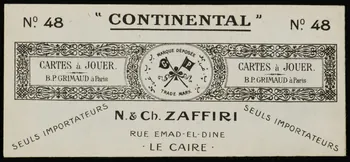 estampe "CONTINENTAL" 1967.185.1781.8 Photo
