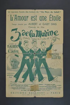René Sarvil ; Henri Alibert ; Vincent Scotto ; Gaby Sims ; Salabert chanson petit format Île-de-France, France 1934 1965.177.121  Photo Mucem
