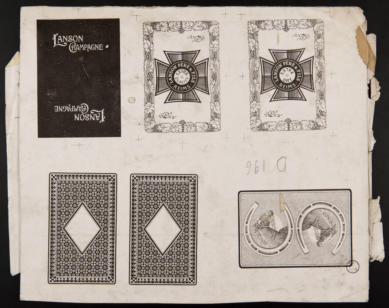 estampe Matrices d'étiquettes de champagne 1967.185.1820 Photo