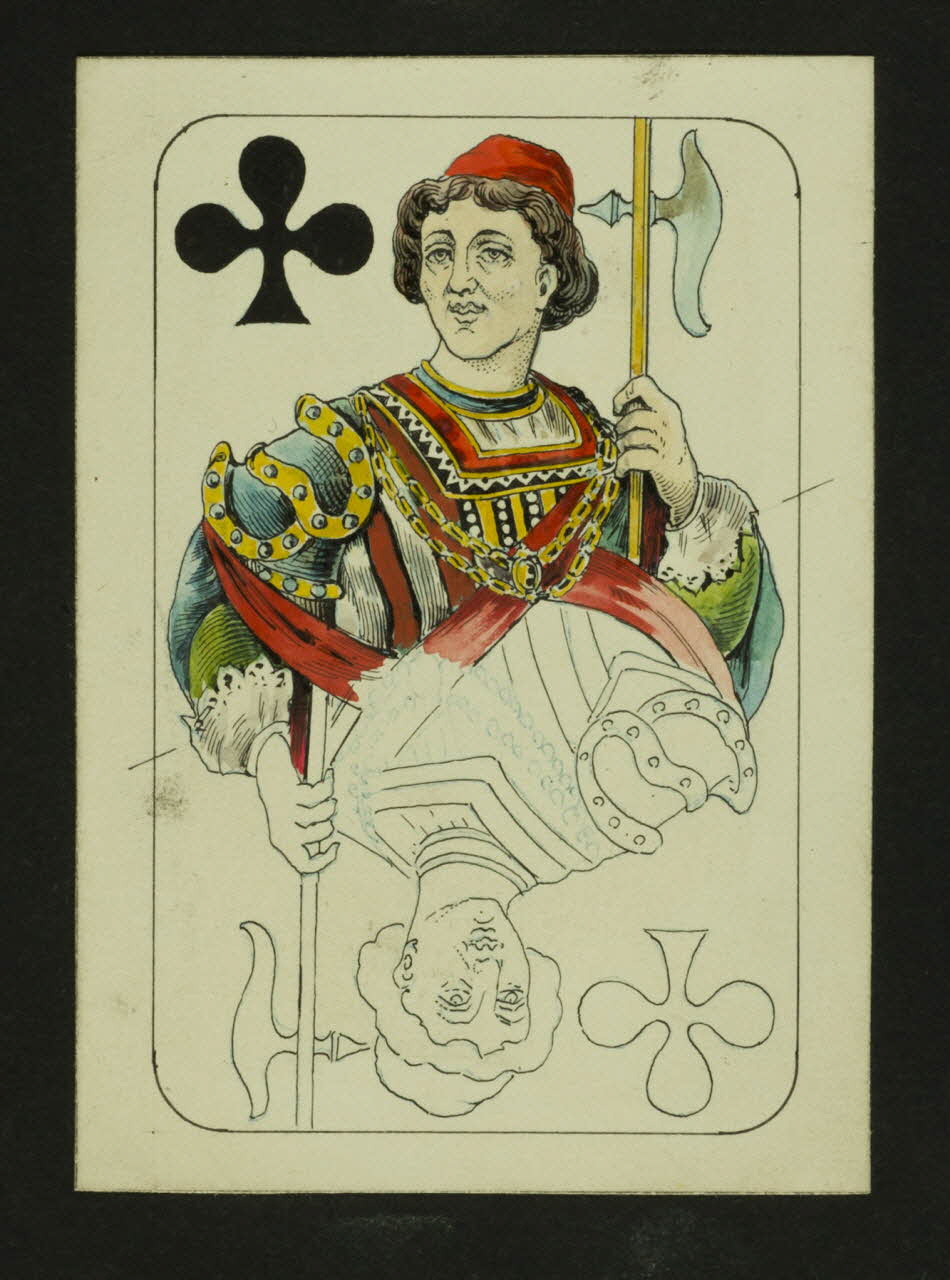 cartes à jouer Prototype de carte à jouer : valet de trèfle 1967.185.1825 Photo